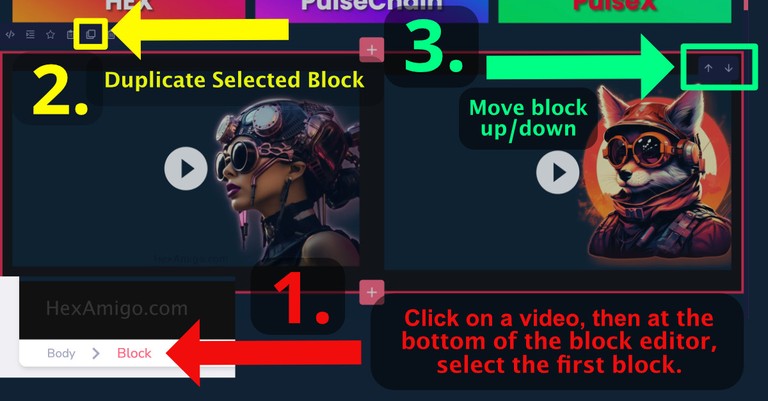 Duplicate Video Block